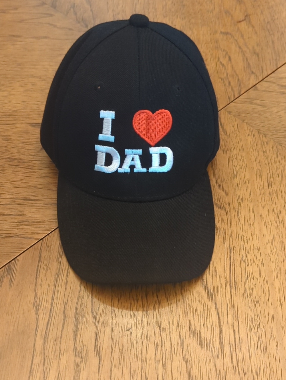 I ❤️ DAD Black Baseball Cap Father's Day